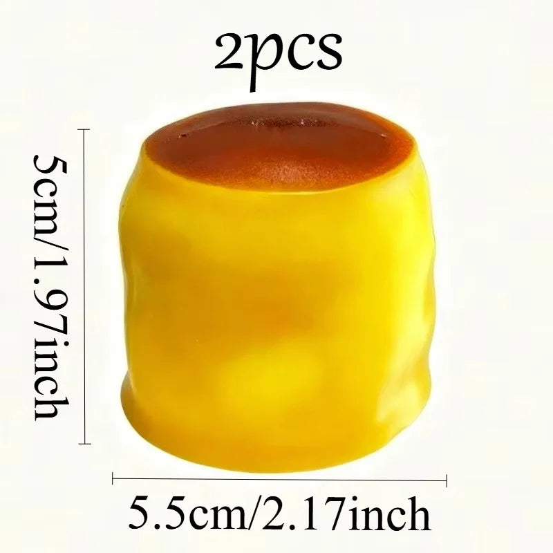 Handmade Crispy Pudding Shape Crackle Squeeze Toy Crunchy Filler Inside Squishy Ball Anti-anxiety Stress Relief Fidget Toy Adult