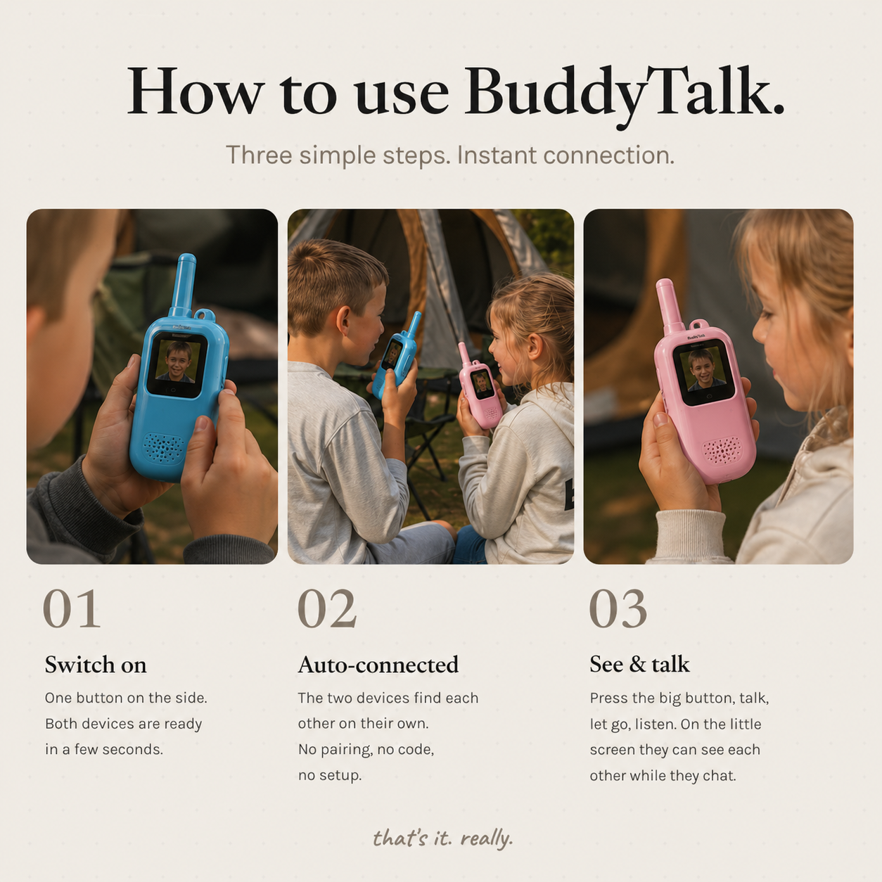 BuddyTalk - Video Walkie Talkies