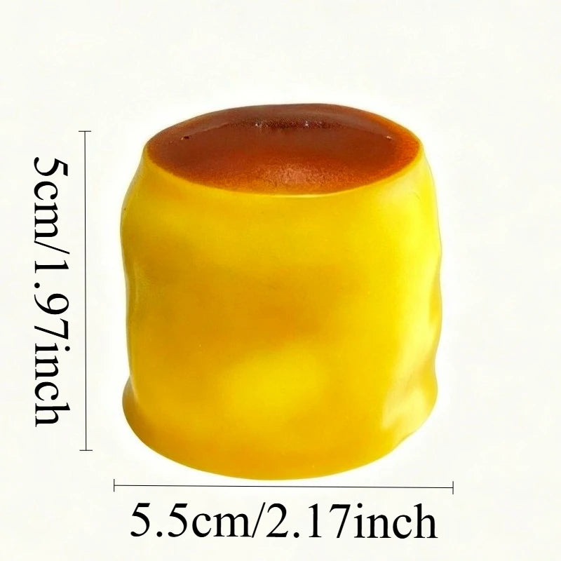 Handmade Crispy Pudding Shape Crackle Squeeze Toy Crunchy Filler Inside Squishy Ball Anti-anxiety Stress Relief Fidget Toy Adult