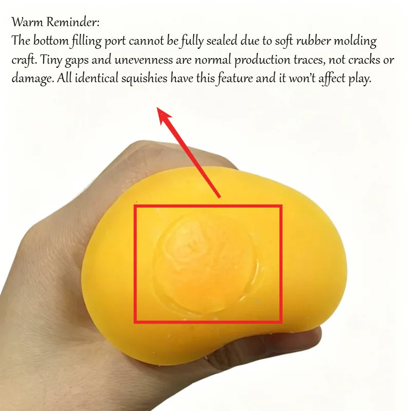 Handmade Crispy Pudding Shape Crackle Squeeze Toy Crunchy Filler Inside Squishy Ball Anti-anxiety Stress Relief Fidget Toy Adult